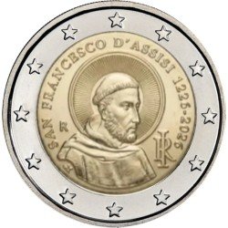 Italia 2026 2 € euros conmemorativos Francisco de Asís Italia 2026 2 € euros conmemorativos Francisco de Asís