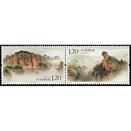 China 4486/87 2007 Paisajes del lago de Oro MNH