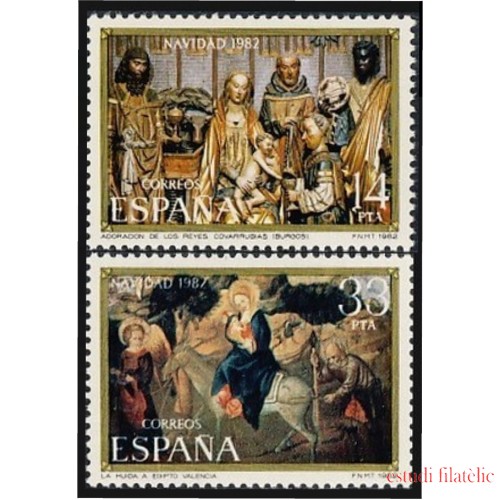 España Spain 2681/82 1982 Navidad MNH