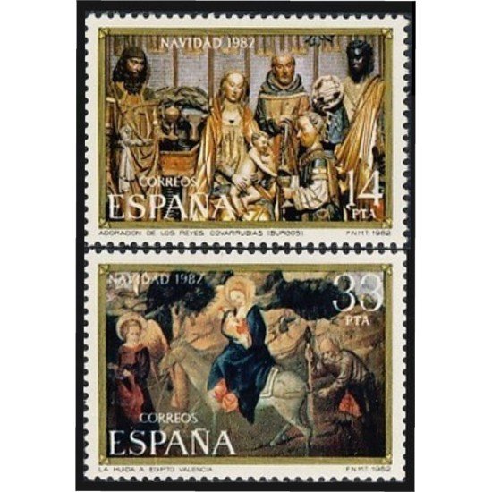 España Spain 2681/82 1982 Navidad MNH España Spain 2681/82 1982 Navidad MNH