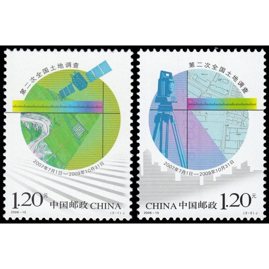 China 4560/61 2008 Segundo levantamiento topográfico de la China MNH