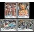 China 4562/65 2008 Pinturas murales en cuevas en la época del reino de Qiuci MNH