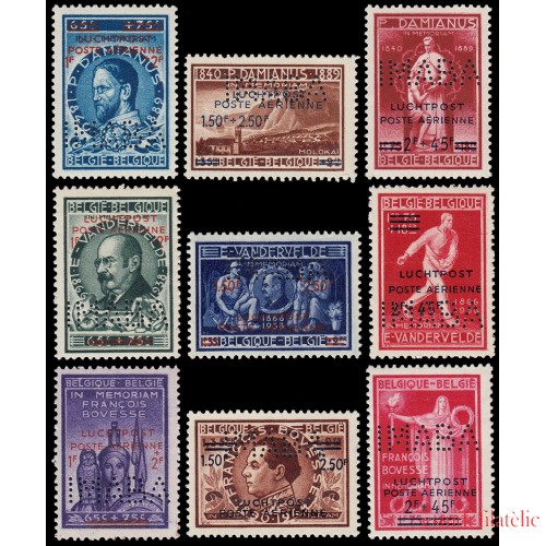 Bélgica A 15A/23A 1947 Sellos de 1946 (728 al 736) MNH