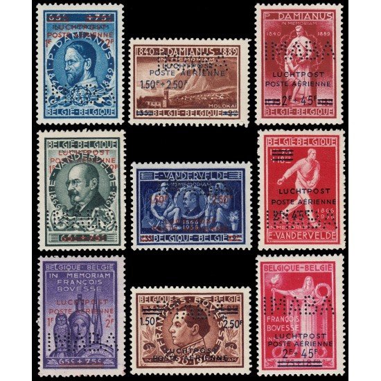 Bélgica A 15A/23A 1947 Sellos de 1946 (728 al 736) MNH