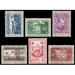 Bélgica 30/35 -A 1958 Exp. universal de Bruselas Serie ONU MNH Bélgica 30/35 -A 1958 Exp. universal de Bruselas Serie ONU MNH