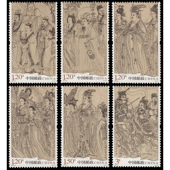 China 4868/73 2011 Pergamino de los 87 Inmortales Pintura MNH China 4868/73 2011 Pergamino de los 87 Inmortales Pintura MNH