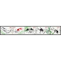 China 5029/33 2013 Larvas y renacuajos con sus madres MNH
