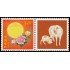 China 5065 2013 Sello con mensaje Sol y flores MNH
