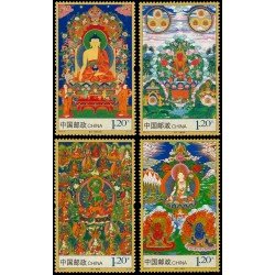 China 5122/25 2014 Arte Pintura sobre paño Thangka Divinidades MNH China 5122/25 2014 Arte Pintura sobre paño Thangka Divinidades MNH