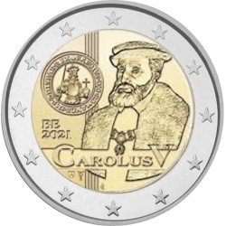 Bélgica 2021 2 € euros conmemorativos Carlos V Bélgica 2021 2 € euros conmemorativos Carlos V