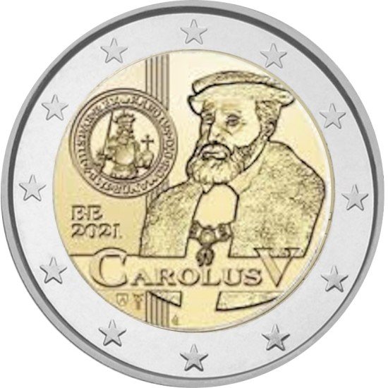 Bélgica 2021 2 € euros conmemorativos Carlos V