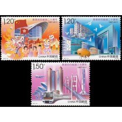 China 5447/49 2017 20 aniv. de la devolución de Hong-Kong a China MNH China 5447/49 2017 20 aniv. de la devolución de Hong-Kong a China MNH
