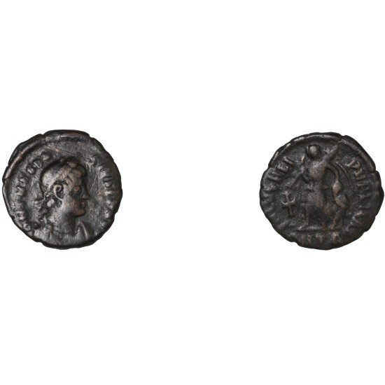 Moneda Imperio Romano Nummus Teodosio I 388-395 d.C.