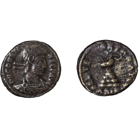 Moneda Imperio Romano ¼ de maiorina Constante 348-349 d.C. Moneda Imperio Romano ¼ de maiorina Constante 348-349 d.C.