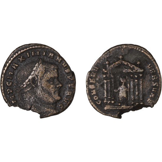 Moneda Imperio Romano Follis Maximiano 307-308 d.C.