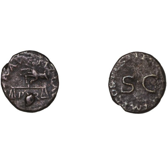 Moneda Imperio Romano Cuadrante Claudio I 41 d.C. Moneda Imperio Romano Cuadrante Claudio I 41 d.C.