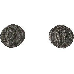 Moneda Imperio Romano ¼ de maiorina Teodosio I 383-387 d.C. Moneda Imperio Romano ¼ de maiorina Teodosio I 383-387 d.C.