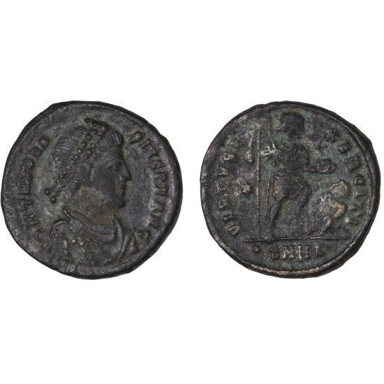 Moneda Imperio Romano Maiorina Teodosio I 387-392 d.C. Moneda Imperio Romano Maiorina Teodosio I 387-392 d.C.