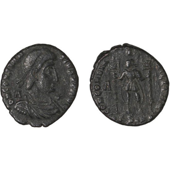 Moneda Imperio Romano Maiorina Constancio II 350 d.C. Moneda Imperio Romano Maiorina Constancio II 350 d.C.