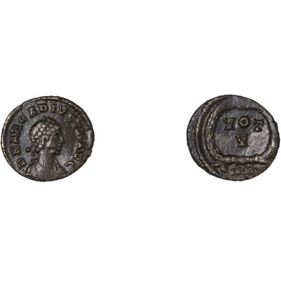 Moneda Imperio Romano ¼ de maiorina Arcadio 383-384 d.C. Moneda Imperio Romano ¼ de maiorina Arcadio 383-384 d.C.