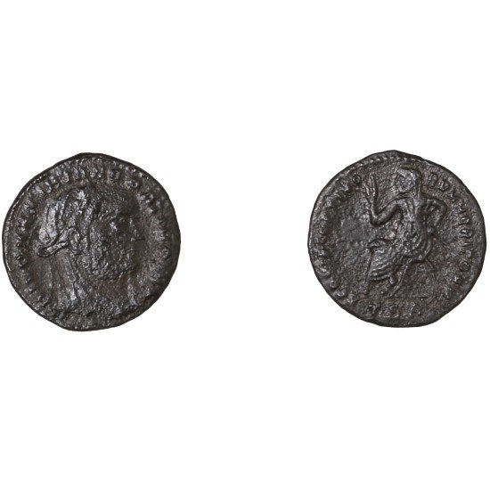 Moneda Imperio Romano ½ follis Divo Maximiano 317-318 d.C. Moneda Imperio Romano ½ follis Divo Maximiano 317-318 d.C.