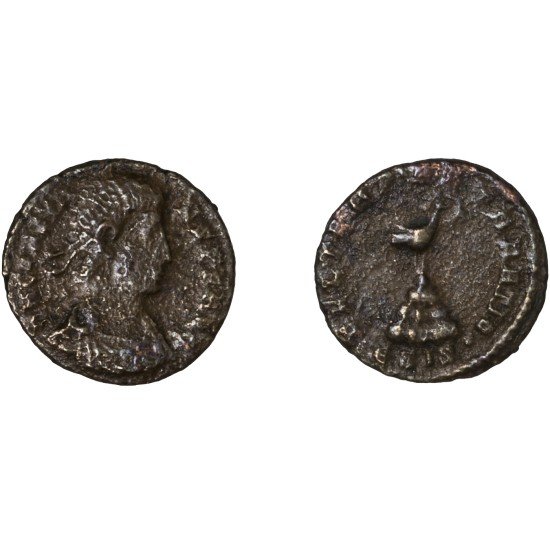 Moneda Imperio Romano ¼ de maiorina Constante 348-349 d.C. Moneda Imperio Romano ¼ de maiorina Constante 348-349 d.C.