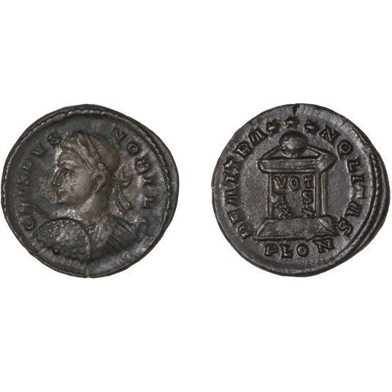 Moneda Imperio Romano Centenional Crispo 322-323 d.C. Moneda Imperio Romano Centenional Crispo 322-323 d.C.