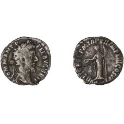 Moneda Imperio Romano Denario Cómodo 187 d.C.
