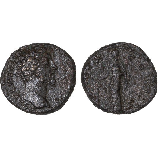 Moneda Imperio Romano As Marco Aurelio 155-156 d.C. Moneda Imperio Romano As Marco Aurelio 155-156 d.C.