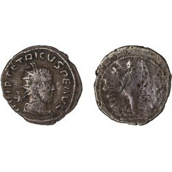 Moneda Imperio Romano Antoniniano imitativo Tétrico I después de 271 d.C. Moneda Imperio Romano Antoniniano imitativo Tétrico I después de 271 d.C.