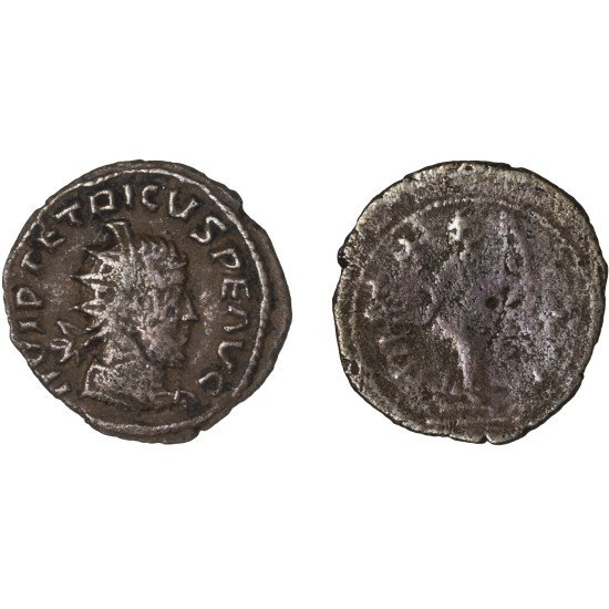 Moneda Imperio Romano Antoniniano imitativo Tétrico I después de 271 d.C. Moneda Imperio Romano Antoniniano imitativo Tétrico I después de 271 d.C.