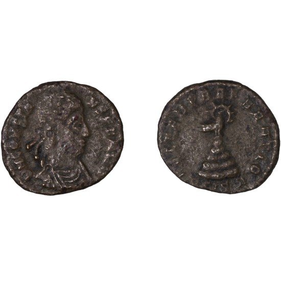 Moneda Imperio Romano ¼ de maiorina Constante 348-349 d.C. Moneda Imperio Romano ¼ de maiorina Constante 348-349 d.C.