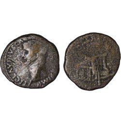 Moneda Imperio Romano Dupondio Claudio I 41-42 d.C.