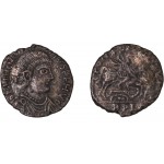 Moneda Imperio Romano Maiorina imitativa Magnencio después de 350 d.C.