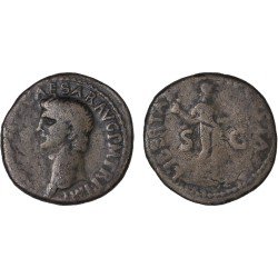 Moneda Imperio Romano As Claudio I 41-42 d.C.