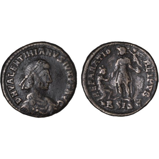Moneda Imperio Romano Maiorina Valentiniano II 379-383 d.C. Moneda Imperio Romano Maiorina Valentiniano II 379-383 d.C.