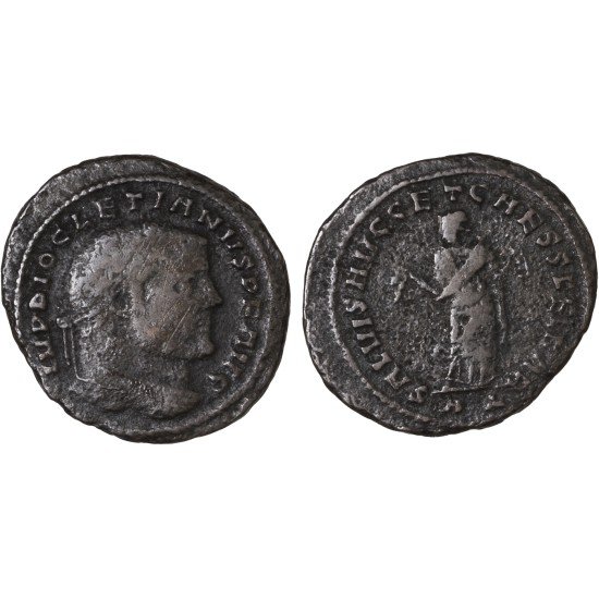 Moneda Imperio Romano Follis Diocleciano 298-303 d.C. Moneda Imperio Romano Follis Diocleciano 298-303 d.C.