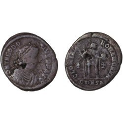 Moneda Imperio Romano Decargiro Teodosio I 393-395 d.C.