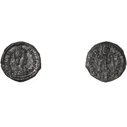 Moneda Imperio Romano ¼ de maiorina Valentiniano II 384-387 d.C. Moneda Imperio Romano ¼ de maiorina Valentiniano II 384-387 d.C.