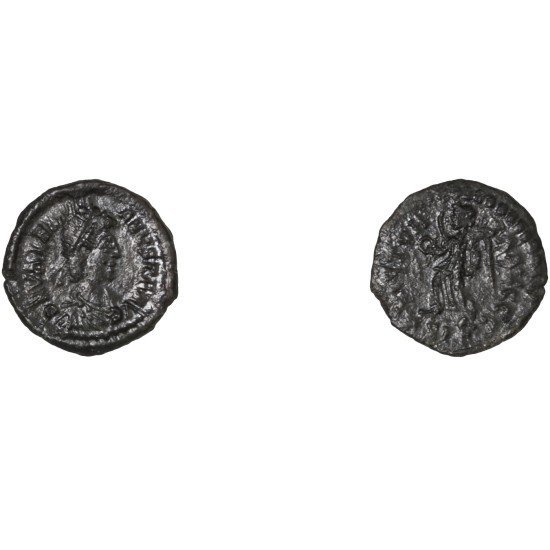 Moneda Imperio Romano ¼ de maiorina Valentiniano II 384-387 d.C. Moneda Imperio Romano ¼ de maiorina Valentiniano II 384-387 d.C.