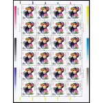 China 4147 2004 Año lunar del Mono Hoja de 24 valores MNH