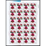 China 4237 2005 Año lunar del gallo Hoja de 24 valores MNH