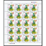 China 4515 2008 Año lunar de la Rata Hoja de 20 valores MNH