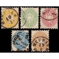 Österreich Austria 27/31 1863-64 Impresión en relieve Usados Österreich Austria 27/31 1863-64 Impresión en relieve Usados