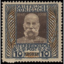 Österreich Austria 117 1908-13 60 aniv. del reinado de Francisco José I MH Österreich Austria 117 1908-13 60 aniv. del reinado de Francisco José I MH