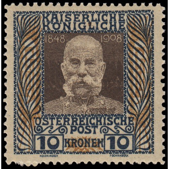 Österreich Austria 117 1908-13 60 aniv. del reinado de Francisco José I MH Österreich Austria 117 1908-13 60 aniv. del reinado de Francisco José I MH