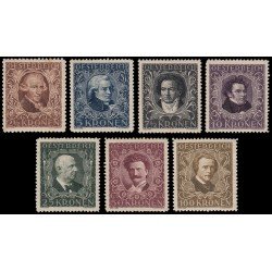 Österreich Austria 290/96 1922 Compositores y musicos MH Österreich Austria 290/96 1922 Compositores y musicos MH
