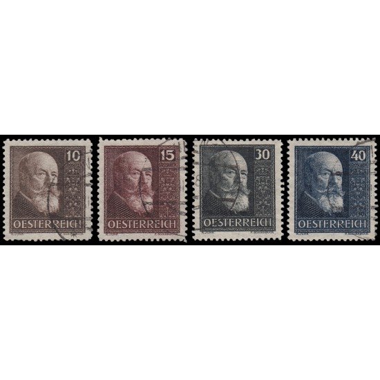 Österreich Austria 374/77 1928 10 aniv. República presidente Hainisch Usados Österreich Austria 374/77 1928 10 aniv. República presidente Hainisch Usados