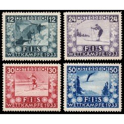 Österreich Austria 426/29 1933 Campeonato del mundo de Esquí en Innsbruck MH