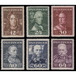 Österreich Austria 471/76 1935 Grandes líderes militares MNH
